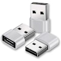 Pikkukuva 1 / 5: Usb C - Usb-sovitin [3-pakkaus, hopea], Usb A - Usb C, Usb C - Usb, Usb C -sovitin, Usb C -liitin, Usb-sovitin, Usb C - Usb, Usb Usb C, Usb C/a-sovitin