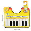 Miniatyrbillede 4 af 5: Toilet Piano Lydtæppe Badeværelse Sjov Tå-Tappende Musik Keyboard Toilet Gulvmåtte - WELLNGS