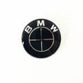 B MW motorhjelms emblem, helt sort, helt sort All black 74MM hood