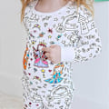 Pikkukuva 2 / 3: Luovat lasten DIY-graffiti-pyjamat kotivaatteet, maalaa omat pyjamat värillä pojille ja tytöille - WELLNGS A Little Princess 5-6Years
