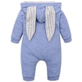 Miniatyrbild 2 av 3: Nyfödd Baby Sparkdräkt Kanin Dragkedja Jumpsuit Påskhare Pyjamas Spädbarn Sovkläder-WELLNGS Blue 3-6 Months