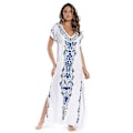 Miniatyrbillede 1 af 5: Broderet bomuldsbluse - WELLNGS White
