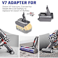 Pikkukuva 4 / 5: Dewalt 20v litiumakun sovitinadapteri Dyson V7 -sarjan Animal Absolute Fluffy Hepa -johdottomaan sauvaimuriin - WELLNGS