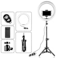 Pikkukuva 2 / 5: Selfie 18 LED Rengasvalo Jalustalla - WELLNGS Table tripod