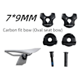 Miniatyrbillede 2 af 5: Cykelsadelpind Klemme til Carbon Sadelskinner Adapter 7x9mm Cykel Sadelpind Rør Oval / Runde Clips-WELLNGS