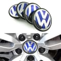 Delar - Volkswagen VW centrumkåpa/hjulemblem - Fordon 65 mm Blå