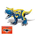 Miniatyrbillede 1 af 5: 1 stk. Jurassic Big Size Dinosaur Building Blocks T-rex Quetzalcoatlus Baryonyx Actionfigurer Børnelegetøj Gaver-WELLNGS Carnotaurus blue