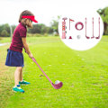 Miniatyrbild 2 av 5: 1 set barnspel golfleksaker med golfklubba 4 bollar flagga träningshål putter förälder-barn In-WELLNGS Pink
