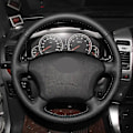 Pikkukuva 4 / 5: Auton ohjauspyörän suojus Toyota Land Prado 120 2003-2007 Tacoma 2005-2011 4Runner Hilux 2009-2011 LS400 1995 GX GX470 Style-WELLNGS Black With Red Line