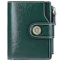 Miniatyrbild 1 av 5: SENDEFN 5206 RFID-blockerande plånbok i läder med flera kortfack för kvinnor - WELLNGS Dark green