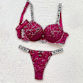Miniatyrbild 2 av 5: Sexiga underkläder Komfort Damset Push Up BH Victoria's Secret Underklädesset Kvinnligt 2-dels Underkläder-WELLNGS Glossy follows 80C