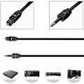Pikkukuva 2 / 5: Digitaalinen Toslink - 3,5 mm optinen SPDIF-äänikaapeli, kullattu, 1/1,5/2/3m/5m - WELLNGS 2m