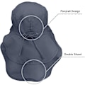 Miniatyrbilde 4 av 5: 3-pakning Dame Solhatt med Hestehaleåpning, Nakke-klaff, Bred Skygge, UV-beskyttelse, Bøttehatt, Sommer, Strand, Fiske, Fottur, Hagearbeid, UPF 50+ - WELLNGS 3 Pack-4