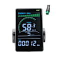 Miniatyrbillede 1 af 5: M6C Elektrisk Cykel LCD Display Meter 24V-60V E Scooter LCD Panel Farveskærm med USB til Mountain-WELLNGS