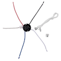 Miniatyrbillede 4 af 5: Loftsventilator-afbryderkit 3 hastigheder 4 ledninger, ventilatorafbryder lynlås hastighedskontrol afbryder, ZE-208S trækafbryder Sw-WELLNGS