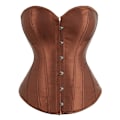 Pikkukuva 1 / 2: Mimigo Naisten Bustier-Korsetti Yläosa Seksikäs Alusvaatesetti Musta Satiini Vyötärön Kiristäjä -WELLNGS COFFEE 4XL