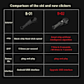 Miniatyrbilde 5 av 5: Auto Clicker Tapper Liker for Smarttelefon Rask Klikk Mobiltelefonskjerm Tapper-WELLNGS Black