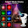 Miniatyrbillede 2 af 5: Astronaut Galaxy Projektor Stjernehimmel Nattelys, Astronaut Stjerneprojektor med Nebula, Timer og Fjernbetjening, Stjernelampe til Soveværelse-WELLNGS