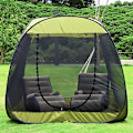 Miniatyrbilde 3 av 5: Gazebo-nettingstelt for utendørs camping, øyeblikkelig pop-up telt, pustende netting, hage, reise, fest - WELLNGS Screen house with cushion