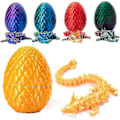 Miniatyrbilde 4 av 4: 3D-printet drageegg, fullt ledd drage krystalldrage med drageegg, hjemmekontor dekorasjon sjefens skrivebordsleketøy, - WELLNGS Silk Gold