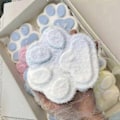 Miniatyrbillede 2 af 5: Håndlavet Taba Squishy Stor Kat, Kæmpe Pote Squishy, Squishy Pote til Børn Voksne-WELLNGS Blue and White L