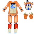 Miniatyrbillede 2 af 2: Børns Five Nights At Freddy's Jumpsuits Maske Dragt Halloween Cosplay Horror Kostume-WELLNGS Style 7 120cm