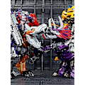 Miniatyrbild 3 av 5: Deformation Robot Leksak, Transformers Deformerad Bil Actionfigur Modell Present till Barn Flickor Pojkar - WELLNGS orange