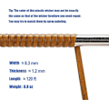 Miniatyrbillede 2 af 4: Reparationssæt til flet 37m 120ft Flet Reparationsmaterialer Tofarvet Gradient Mørkebrun med Lysebrune Striber Plastik Rattan Materiale til Terrasse - WELLNGS Wood Grain