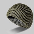 Pikkukuva 1 / 3: Heijastavat hatut miehille ja naisille, joustavat heijastavat hatut, lämpimät neulotut hatut, 54-58 cm - WELLNGS army green