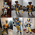 Miniatyrbild 2 av 5: Wolverine-dräkt för barn, superhjältedräkt, overall, mask/vargklo-rekvisita, fantasy - WELLNGS 2pc set M