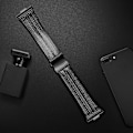 Miniatyrbillede 4 af 5: for Huawei Watch Fit 3 udskiftningsrem 316L rustfrit stål metalrem, sort-WELLNGS