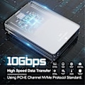 Pikkukuva 3 / 5: 2 in 1 CFexpress Type B -muistikortinlukija CFexpress-lukija USB 3.2 10 Gbps kaksoispaikka /A-kaapelilla -WELLNGS