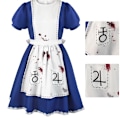 Pikkukuva 3 / 4: Peli Alice Madness Returns Cosplay-asu Alice-palvelijan univormu Aikuinen nainen Halloween Anime tyttö Karnevaali pukeutuminen juhliin L-WELLNGS L wig