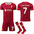 Pikkukuva 1 / 2: Liverpool FC:n lasten ja aikuisten jalkapallopaita (sukilla) 2024-2025 No. 7 LUIS DIAZ-WELLNGS No.7 LUIS DIAZ 16