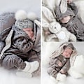 Miniatyrbild 1 av 5: Nyfödd Baby Sparkdräkt Kanin Dragkedja Jumpsuit Påskhare Pyjamas Spädbarn Sovkläder-WELLNGS Grey 3-6 Months