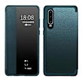 Miniatyrbilde 1 av 5: Kompatibel med Huawei P30 Pro Magnetisk Sidevindu Visning Støtsikker Horisontal Flip Lær Smart Deksel - WELLNGS Cyan