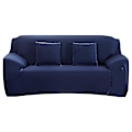 Miniatyrbild 3 av 5: Soffaöverdrag i enfärgad tyg för vardagsrum Elastiskt hörn-soffaöverdrag Skydd för stol 1/2/3/4-sits - WELLNGS Medium blue 4-seater 235-300cm