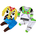 Miniatyrbild 1 av 5: Barnpyjamas för pojkar Toy Story Buzz Lightyear Woody pyjamas set pyjamas sovkläder set flera storlekar tillgängliga-WELLNGS Buzz Lightyear 1-2 Years