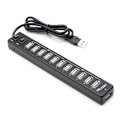 Miniatyrbild 3 av 5: Högkvalitativ USB-hubb 12 portar USB 3.0 Hub Multi USB Splitter Switch Hög hastighet Dataöverföring för La-WELLNGS