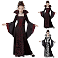 Miniatyrbilde 2 av 4: Halloween Cosplay Hexe Vampyr Kostyme Barn Jente Disfraz Karneval Kles Opp Fest Kvinners Barn Forestilling Kostyme 110cm-WELLNGS 110cm B