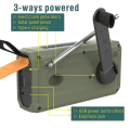 Miniatyrbilde 2 av 5: Bærbar DAB/FM-radio, 4000 mAh Dynamo Solar Radio, Solar Crank Radio, Survival Solar Radio DAB Radio USB-lader med nødalarm - WELLNGS