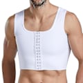 Miniatyrbild 1 av 5: Män Gynekomasti Shaper Ny Slankning Bröstkontroll Boobs Shapewear Underkläder Mage Bälten Haka Kontroll-WELLNGS Hook White M