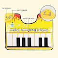 Miniatyrbillede 2 af 5: Toilet Piano Lydtæppe Badeværelse Sjov Tå-Tappende Musik Keyboard Toilet Gulvmåtte - WELLNGS