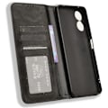 Miniatyrbillede 4 af 5: Kompatibel med TCL 505 T509K T5094 Etui Retro Læder Magnetisk Lukning Flip Telefon Cover - WELLNGS Style C