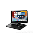 Miniatyrbild 1 av 5: Magiskt tangentbordsfodral för Ipad Mini 6 Magnetiskt fodral Funda Bakgrundsbelysning Fällbart 360-graders roterbart tangentbord Bluetooth-tangentbord-WELLNGS Black