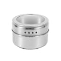 Miniatyrbillede 2 af 4: Magnetiske krydderiglas med vægmonteret stativ i rustfrit stål krydderidåser krydderibeholdere med krydderietiket i høj kvalitet-WELLNGS 1 pc spice jar