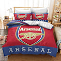 Miniatyrbild 1 av 4: Fotboll Arsenal Täcke Unik Present Jul Sängkläder Set Skrynkelresistent Lätt Hållbar + 2 Kuddfodral) - WELLNGS Double200x200cm