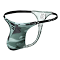 Pikkukuva 1 / 5: Miesten viileä camouflage-stringi-alusvaatteet, kuumat matalavyötäröiset miesten stringi-g-string-bikinit - WELLNGS grass green camouflage L