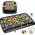 Miniatyrbillede 1 af 3: Regnbue Bold Matchende Legetøj Farverigt Sjovt Puslespil Brætspil med 80 stk Farvede Perler Intelligent Hjernetræningsspil Undervisningslegetøj - WELLNGS 168 beads set