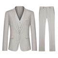Pikkukuva 1 / 5: Yunclos Miesten 3-osainen Elegantti Herrasmies Business Slim Fit Pukusetti-WELLNGS Gray M